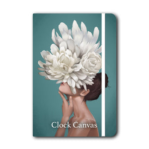 Hidden Woman Collectors Notebook Note Book Soft Cover / White / A5: 210 x 148 mm Clock Canvas