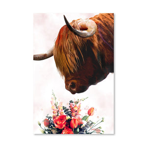 Highland Bouquet Canvas Art Clock Canvas