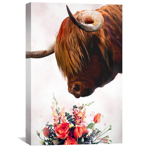 Highland Bouquet Canvas Art 30 x 45cm / Unframed Canvas Print Clock Canvas