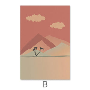 Hills and Flows Canvas Art B / 30 x 45cm / Unframed Canvas Print Clock Canvas