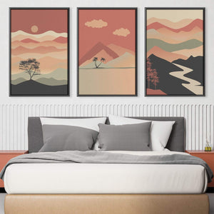 Hills and Flows Canvas Art Clock Canvas