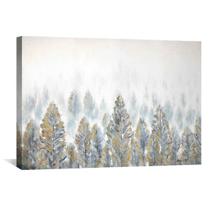Hint of Gold Forest Oil Painting Oil Clock Canvas