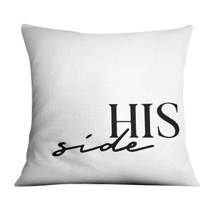 His Side Her Side A Cushion Cushion 45 x 45cm Clock Canvas
