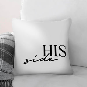 His Side Her Side A Cushion Cushion 45 x 45cm Clock Canvas