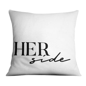 His Side Her Side B Cushion Cushion 45 x 45cm Clock Canvas