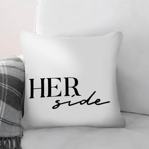 His Side Her Side B Cushion Cushion 45 x 45cm Clock Canvas