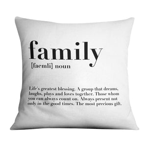 Home Family Love B Cushion Cushion Cushion Square Clock Canvas
