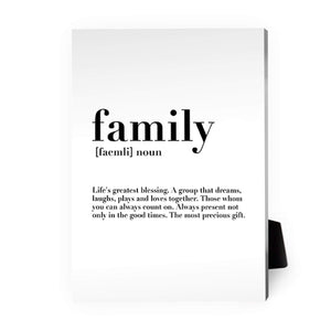 Home Family Love B Desktop Canvas Desktop Canvas 13 x 18cm Clock Canvas