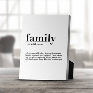 Home Family Love B Desktop Canvas Desktop Canvas 20 x 25cm Clock Canvas
