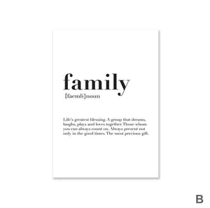 Home Family Love Canvas Art B / 40 x 50cm / No Board - Canvas Print Only Clock Canvas