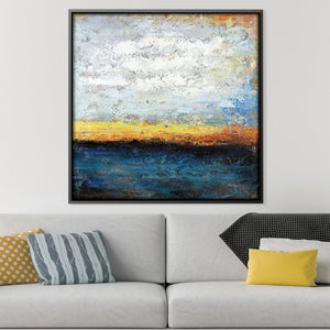 Honest Contrast Oil Painting Oil 30 x 30cm / Oil Painting Clock Canvas