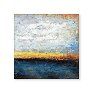 Honest Contrast Oil Painting Oil Clock Canvas