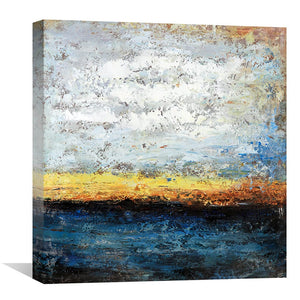 Honest Contrast Oil Painting Oil Clock Canvas