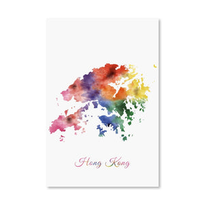 Hong Kong Rainbow Canvas Art Clock Canvas