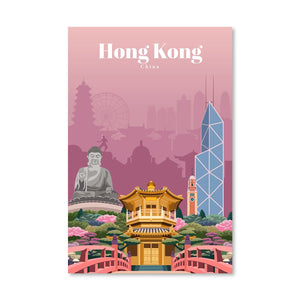 Hongkong Canvas - Studio 324 Art Clock Canvas