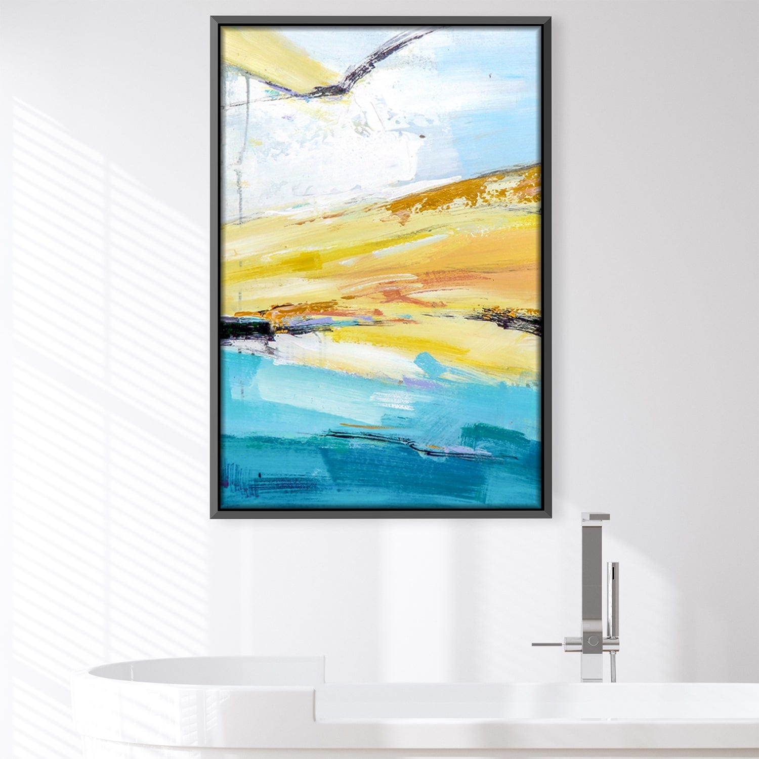 Horizon Story Oil Painting Oil 30 x 45cm / Oil Painting Clock Canvas