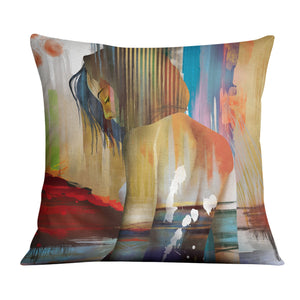 Horizon Woman C Cushion Cushion Cushion Square Clock Canvas