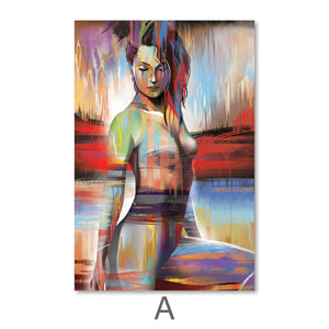 Horizon Woman Canvas Art A / 40 x 60cm / Unframed Canvas Print Clock Canvas