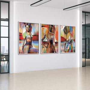 Horizon Woman Canvas Art Clock Canvas