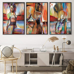 Horizon Woman Canvas Art Clock Canvas