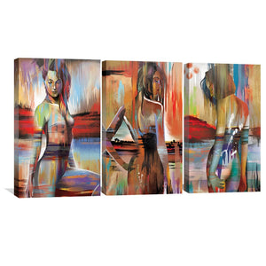 Horizon Woman Canvas Art Clock Canvas