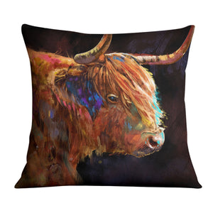 Horns of Highland Cushion Cushion Cushion Square Clock Canvas