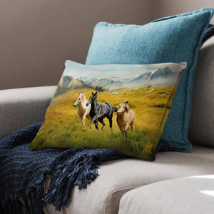 Horse Field Cushion Cushion Cushion Landscape Clock Canvas