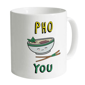 Hot Pho You Mug Mug B / White Clock Canvas