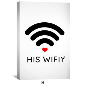 Huby & Wifey Canvas Art Clock Canvas