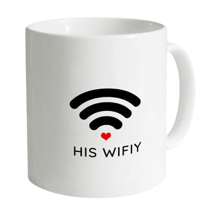 Huby & Wifey Mug Mug B / White Clock Canvas
