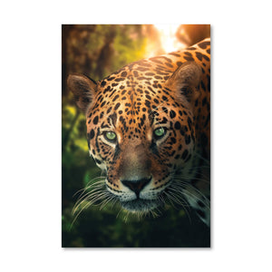 Hunting Leopard Canvas Art Clock Canvas