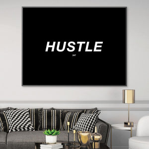 Hustle 247 Canvas Art Clock Canvas