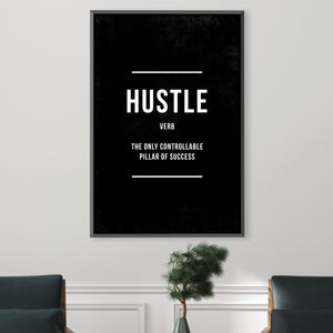Hustle Canvas Art Clock Canvas