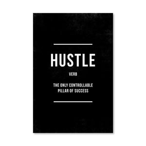 Hustle Canvas Art Clock Canvas