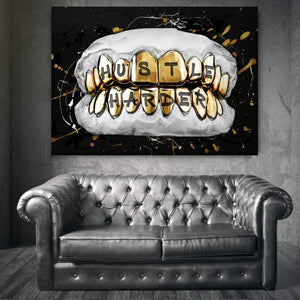 Hustle Grillz Clock Canvas