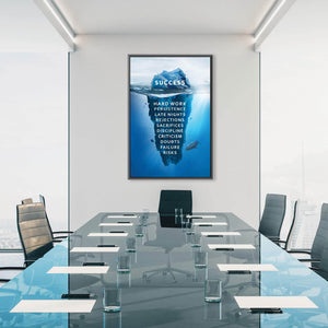 Iceberg of Success Clock Canvas