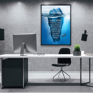 Iceberg of Success Clock Canvas
