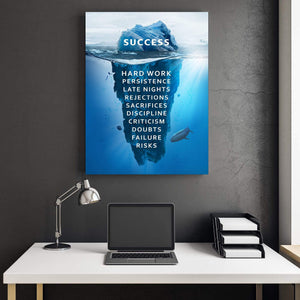 Iceberg of Success Clock Canvas