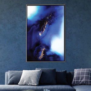 Indigo Expanse Canvas Art Clock Canvas