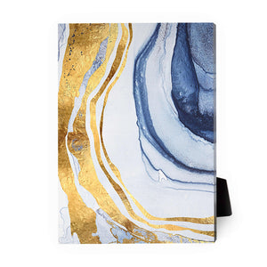 Indigo Flow A Desktop Canvas Desktop Canvas 13 x 18cm Clock Canvas