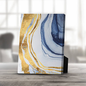 Indigo Flow A Desktop Canvas Desktop Canvas 20 x 25cm Clock Canvas