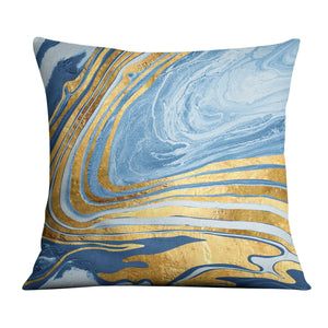 Indigo Flow B Cushion Cushion Cushion Square Clock Canvas