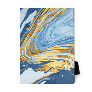 Indigo Flow B Desktop Canvas Desktop Canvas 13 x 18cm Clock Canvas