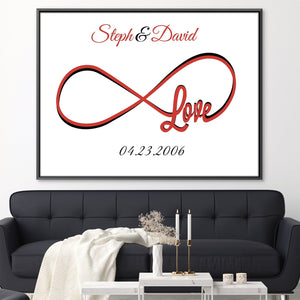 Infinite Love Canvas Art Clock Canvas