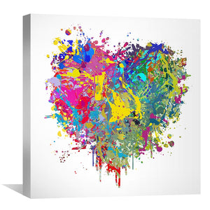 Inked Love Canvas Art Clock Canvas