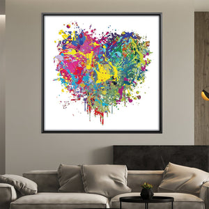 Inked Love Canvas Art Clock Canvas