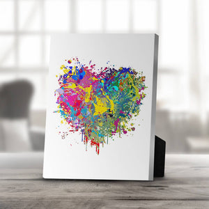 Inked Love Desktop Canvas Desktop Canvas Clock Canvas