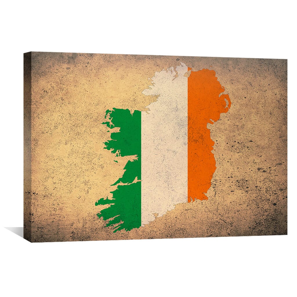 Ireland Canvas Art 45 x 30cm / Unframed Canvas Print Clock Canvas
