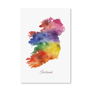Ireland Rainbow Canvas Art Clock Canvas
