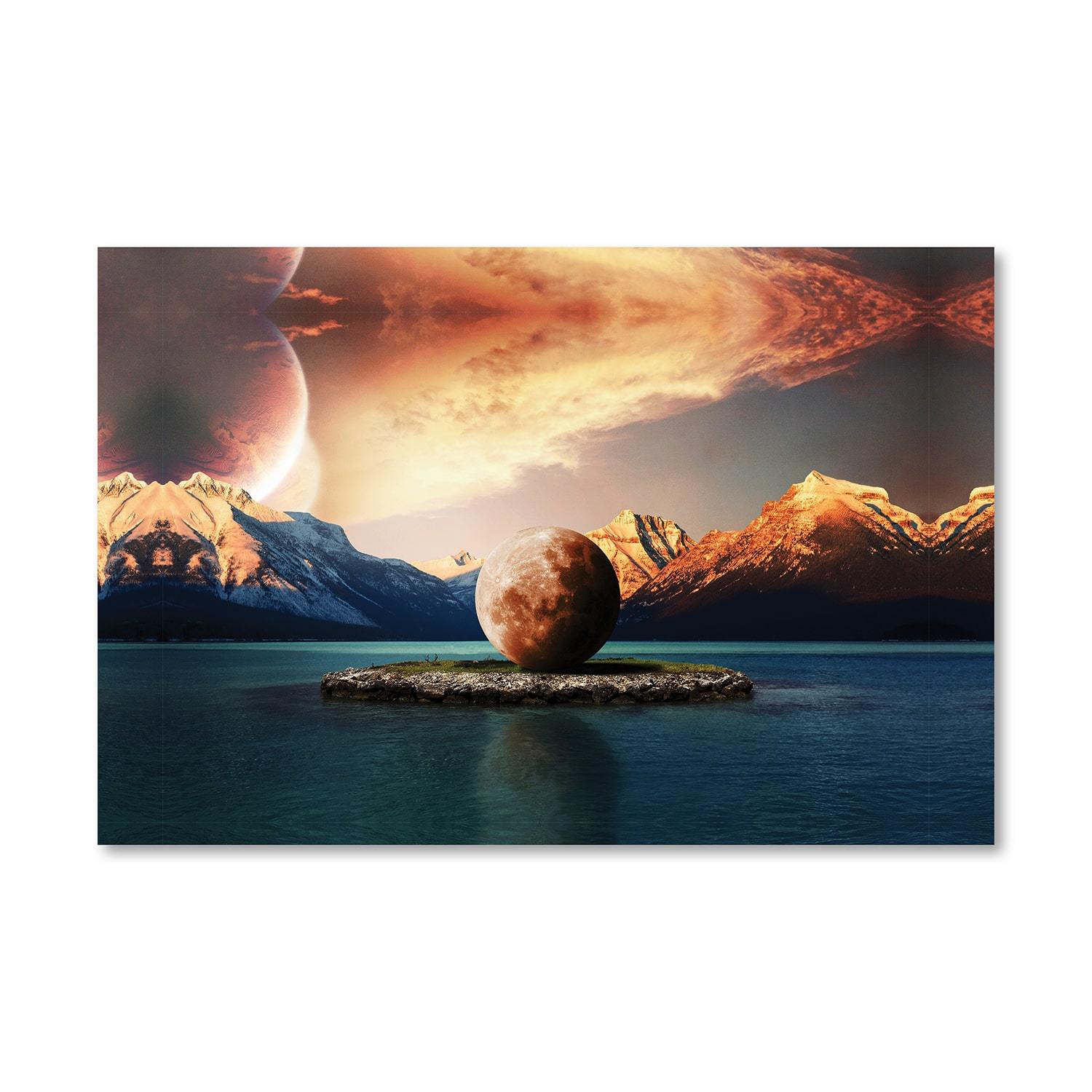 Island Canvas Art Clock Canvas